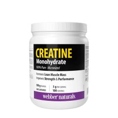 Kreatin-monohidrát, Webber Naturals Creatine Monohydrate, 500 g