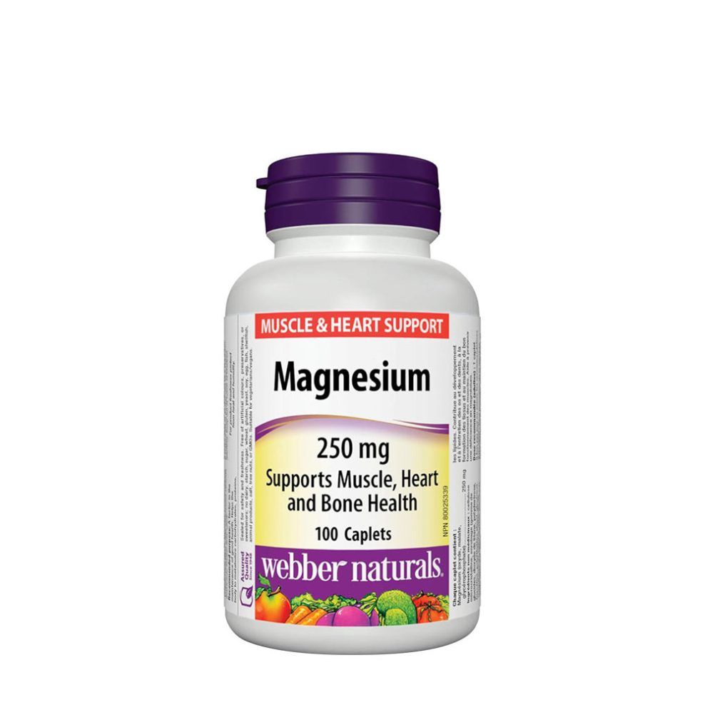 Magnézium 250 mg, Webber Naturals Magnesium 250 mg, 100 tabletta