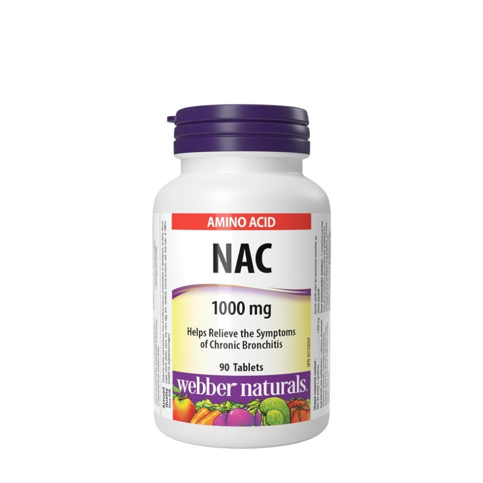 NAC 1000 mg, Webber Naturals NAC 1000 mg, 90 tabletta