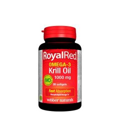 Krillolaj omega-3 1000 mg, Webber Naturals RoyalRed® Omega-3 Krill Oil 1000 mg, 30 lágykapszula