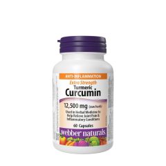 Kurkuma-kurkumin 12 500 mg, Webber Naturals Turmeric Curcumin 12,500 mg Capsules, 60 kapszula