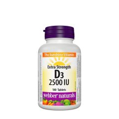 D3-vitamin 2500 NE, Webber Naturals Vitamin D3 2500 IU, 180 tabletta